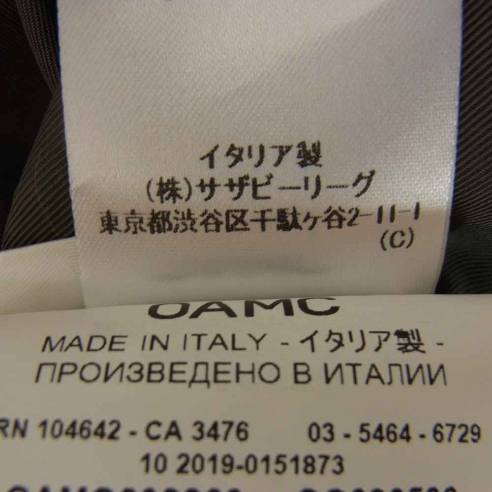 オーエーエムシー 国内正規品 20SS OAMQ602260 Alpha Shirt レーヨン混 アルファ ベースボール 半袖 シャツ カーキ系 M【中古】