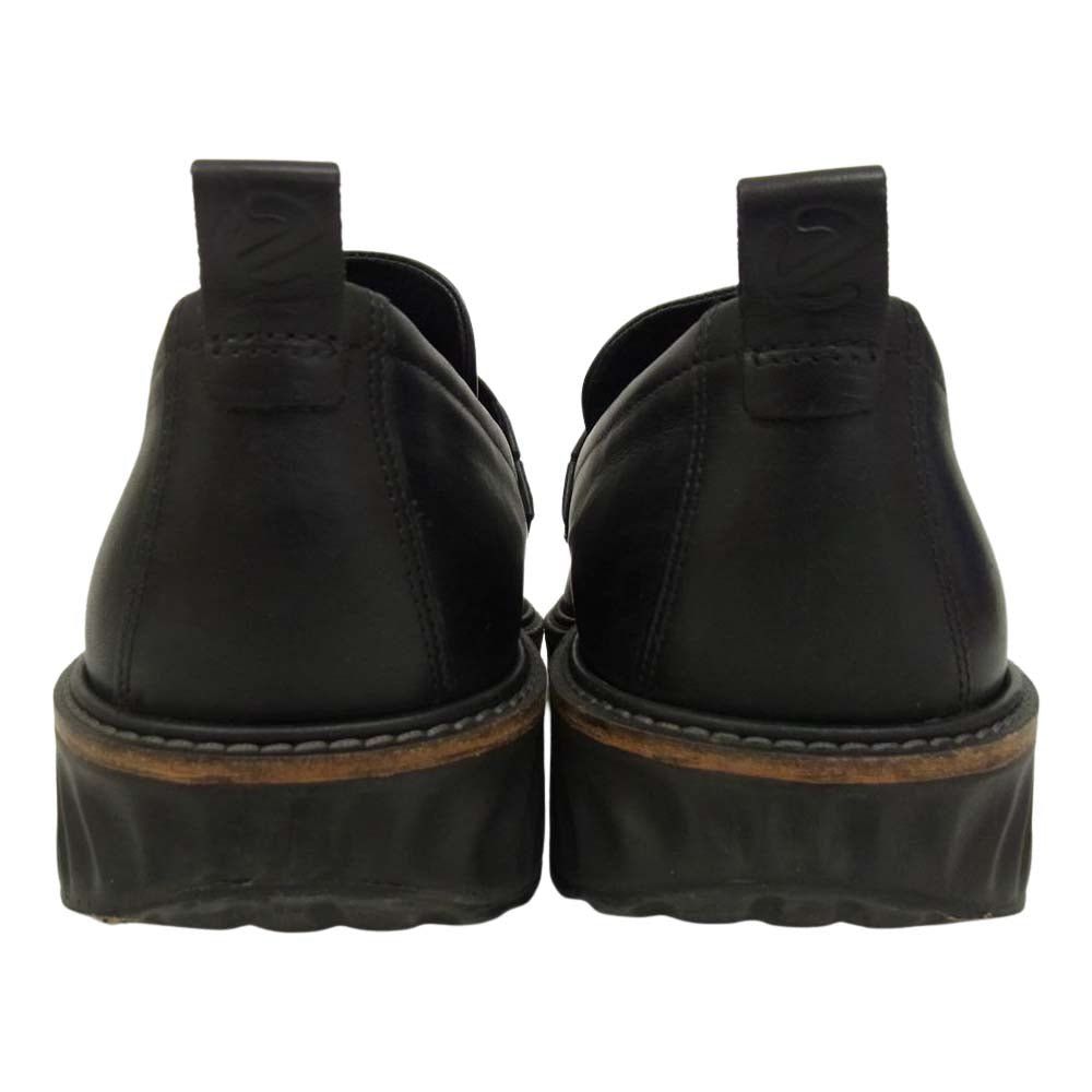 エコー 83641401001 ST.1 Hybrid Slip-on ハイブリッド スリッポン ローファー レザーシューズ ブラック系 US8【中古】