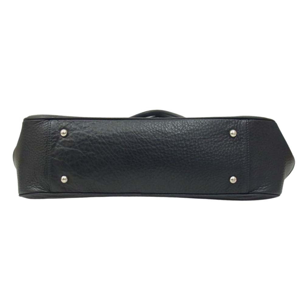 PELLE MORBIDA ペッレモルビダ MB055 MAIDEN VOYAGE メイデンボヤージュ シュリンクレザー フラップトートバッグ ダークネイビー系【美品】【中古】