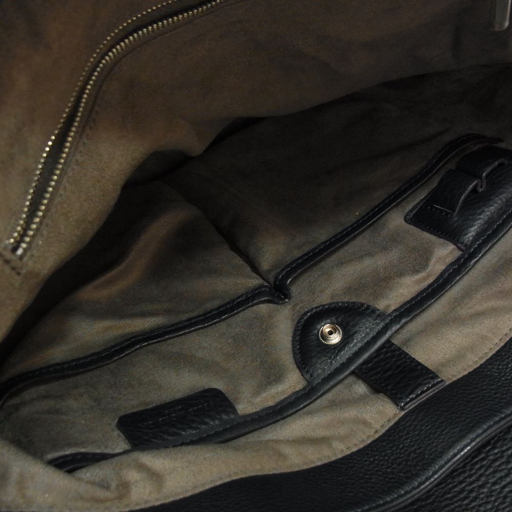 PELLE MORBIDA ペッレモルビダ MB055 MAIDEN VOYAGE メイデンボヤージュ シュリンクレザー フラップトートバッグ ダークネイビー系【美品】【中古】
