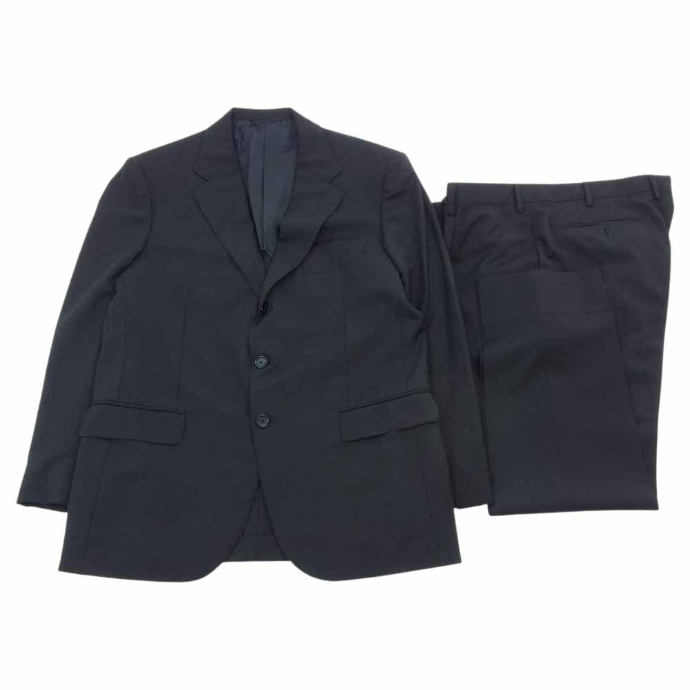 ソブリン モヘヤ混ウール フォーマット 3B セットアップ スーツ ブラック系 52 パンツサイズ52【美品】【中古】