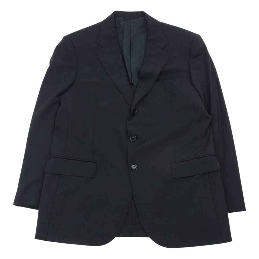 ソブリン モヘヤ混ウール フォーマット 3B セットアップ スーツ ブラック系 52 パンツサイズ52【美品】【中古】