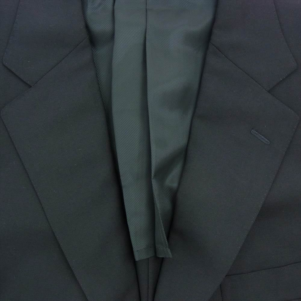 ソブリン モヘヤ混ウール フォーマット 3B セットアップ スーツ ブラック系 52 パンツサイズ52【美品】【中古】