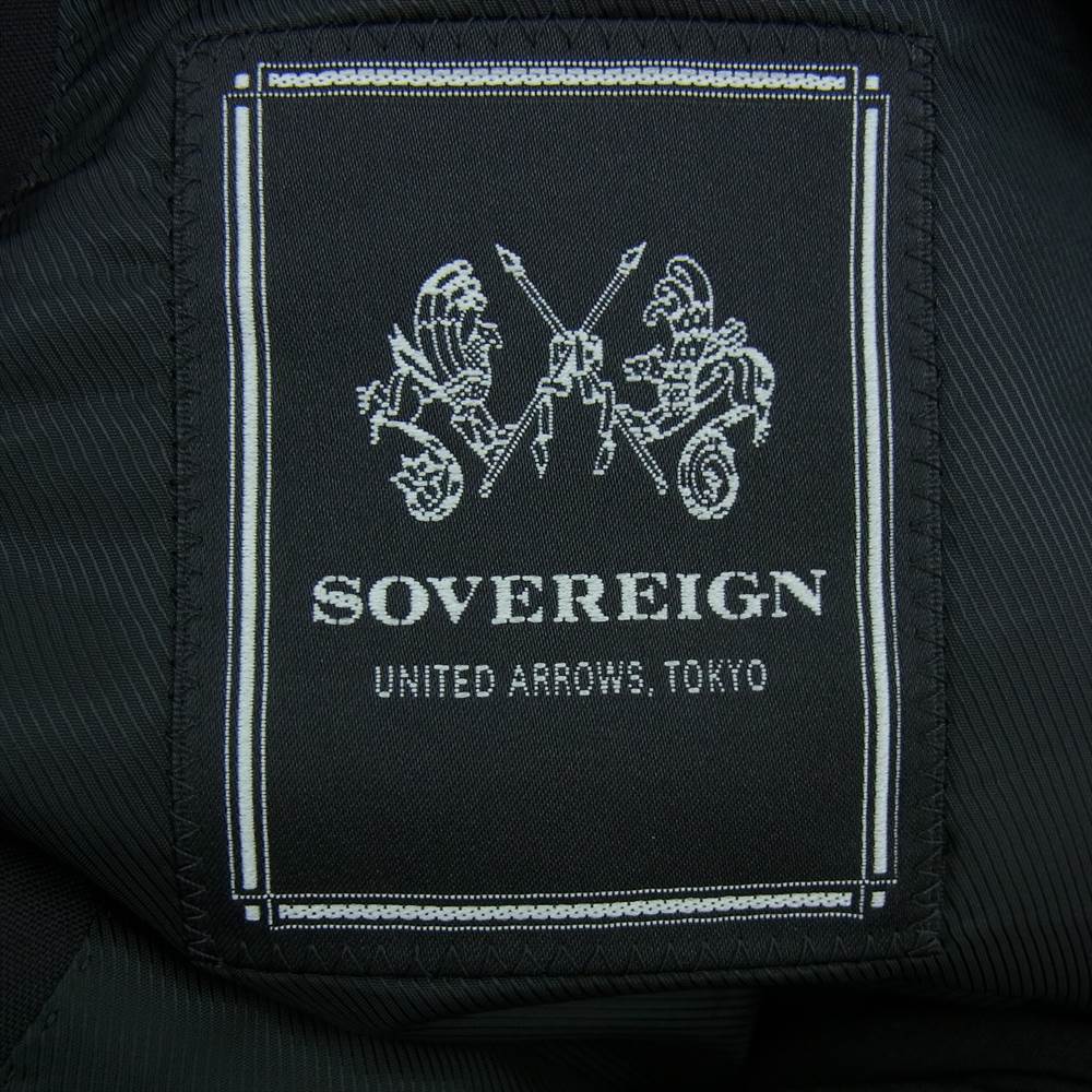 ソブリン モヘヤ混ウール フォーマット 3B セットアップ スーツ ブラック系 52 パンツサイズ52【美品】【中古】