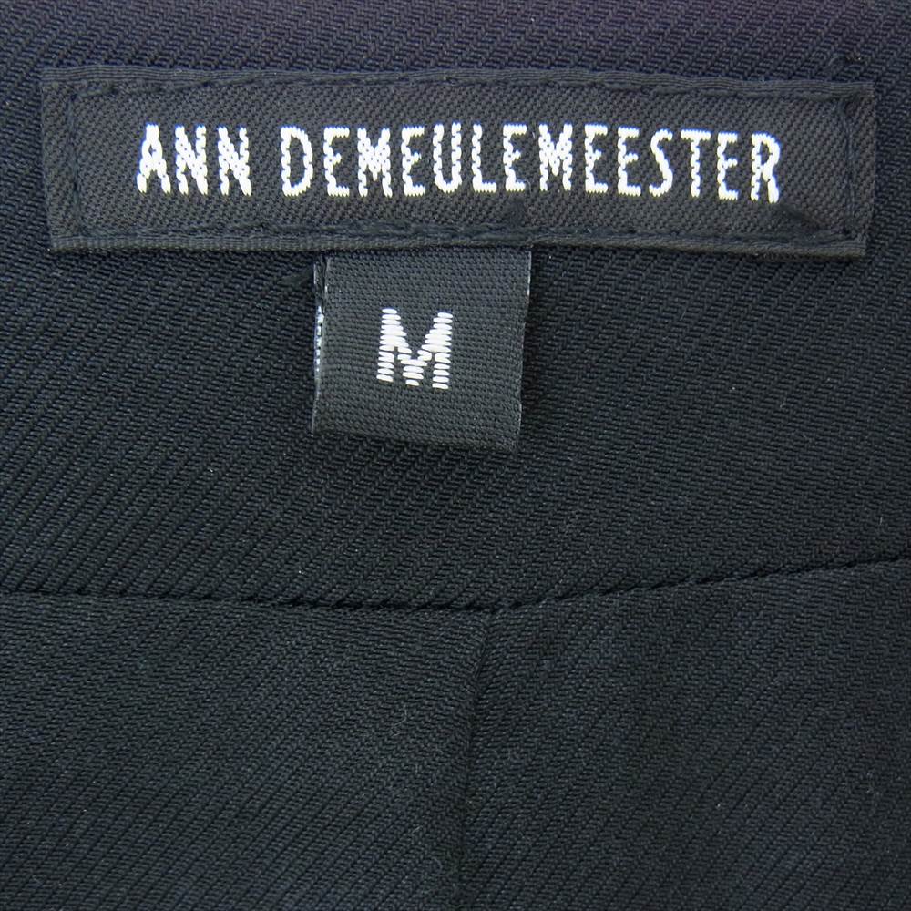 ANN DEMEULEMEESTER アンドゥムルメステール バックストラップ ジレ ベスト ブラック系 M【美品】【中古】