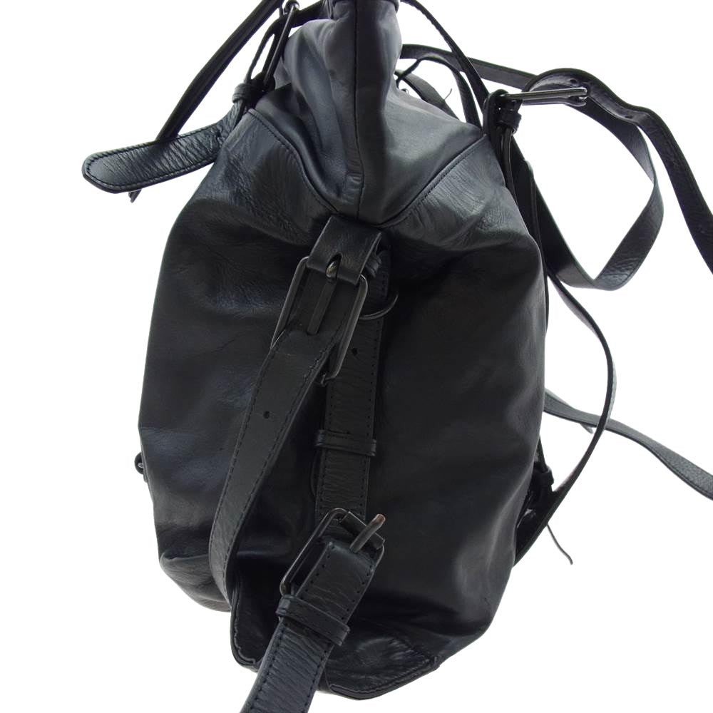 PATRICK STEPHAN パトリックステファン アトリエバッグ Mサイズ レザー 2WAY ショルダー トートバッグ ブラック系【中古】