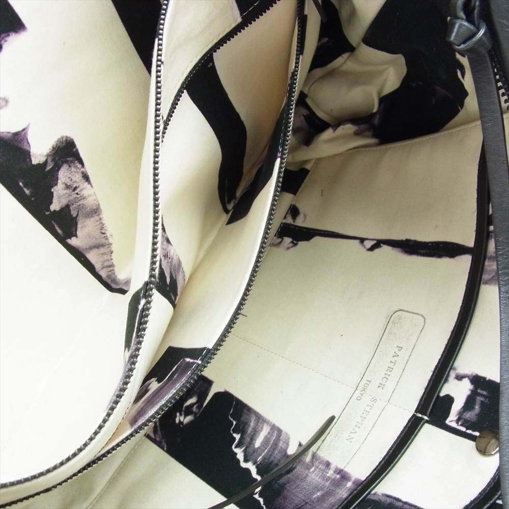 PATRICK STEPHAN パトリックステファン アトリエバッグ Mサイズ レザー 2WAY ショルダー トートバッグ ブラック系【中古】