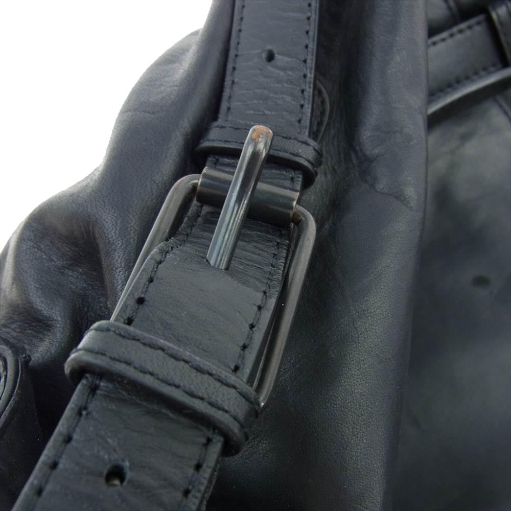 PATRICK STEPHAN パトリックステファン アトリエバッグ Mサイズ レザー 2WAY ショルダー トートバッグ ブラック系【中古】