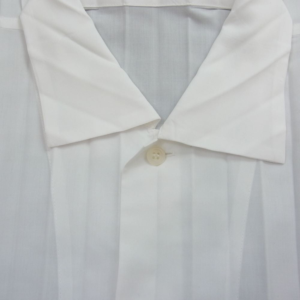 ISSEY MIYAKE イッセイミヤケ HOMME PLISSE オムプリッセ HP96-FJ024 プリーツ加工 半袖 エッジシャツ ホワイト系 4【中古】