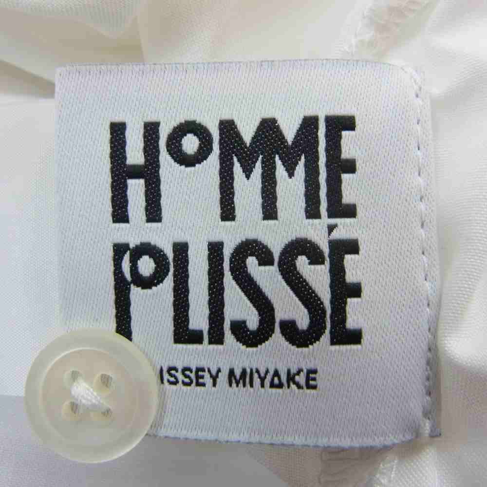 ISSEY MIYAKE イッセイミヤケ HOMME PLISSE オムプリッセ HP96-FJ024 プリーツ加工 半袖 エッジシャツ ホワイト系 4【中古】