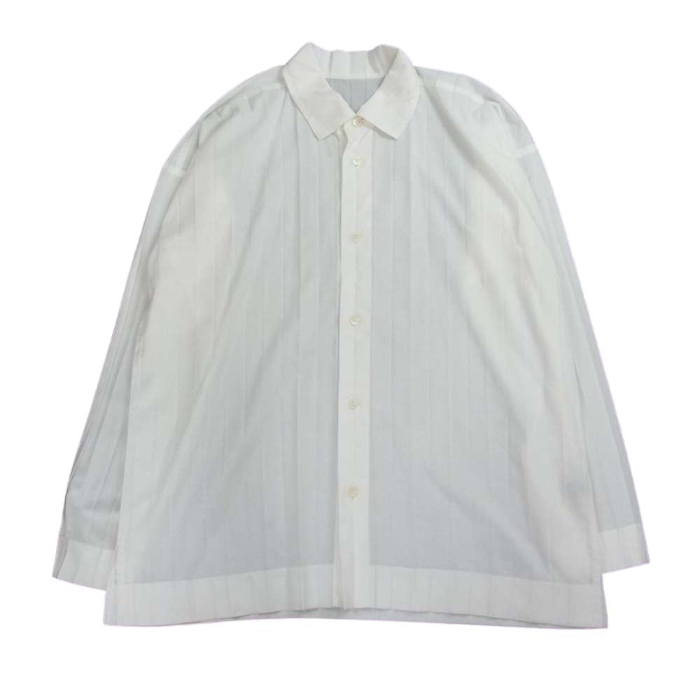 美品 2016AW⭐️オムプリッセイッセイミヤケ 長袖シャツ ホワイト 3サイズ