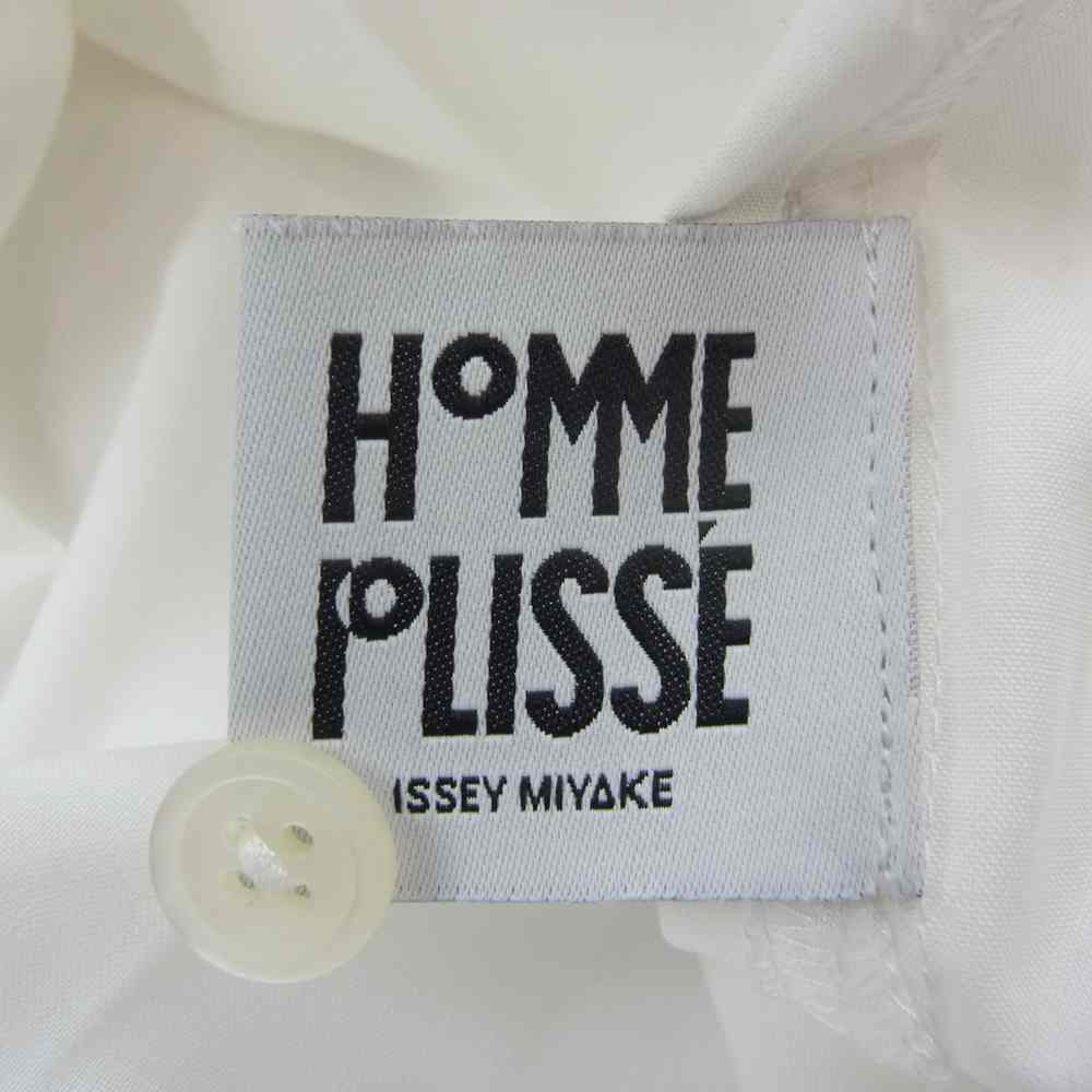 ISSEY MIYAKE イッセイミヤケ HOMME PLISSE オムプリッセ HP91FJ019 プリーツ加工 長袖 エッジシャツ ホワイト系 3【中古】