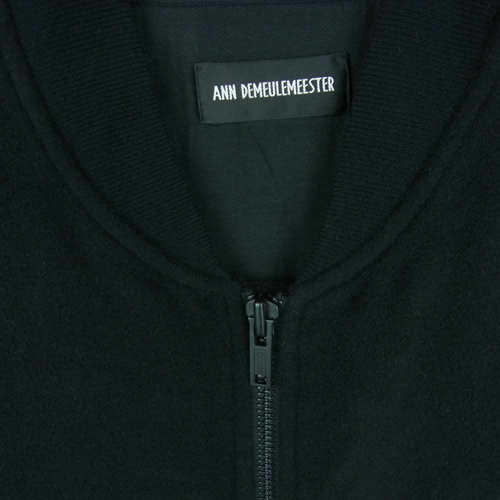 ANN DEMEULEMEESTER アンドゥムルメステール 2102-M-JA33-195-099 国内正規品 Andrea Bomber カシミヤ混ウール アンドレア ボンバー ジャケット ブラック系 M【中古】
