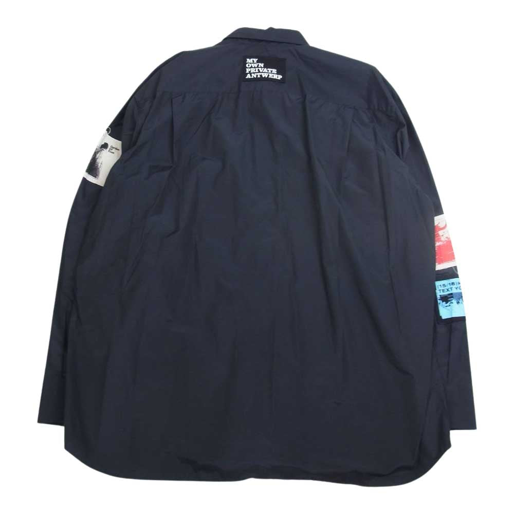 RAF SIMONS ラフシモンズ 20SS 国内正規品 MY OWN PRIVATE ANTWERP パッチ シャツ ダークネイビー系 46【美品】【中古】
