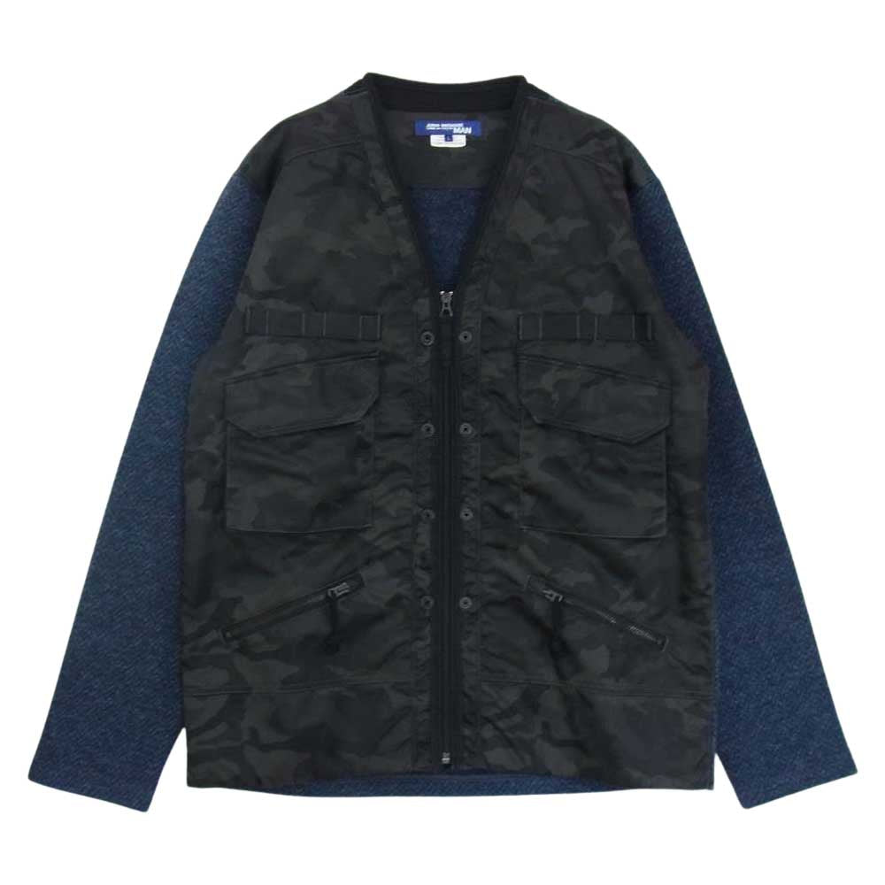 JUNYA WATANABE COMME des GARCONS MAN ジュンヤワタナベコムデギャルソンマン AD2020 WF-T026 再構築 カモフラ アーミーツイル ウール ドッキング ライナージャケット ブラック系 L【美品】【中古】