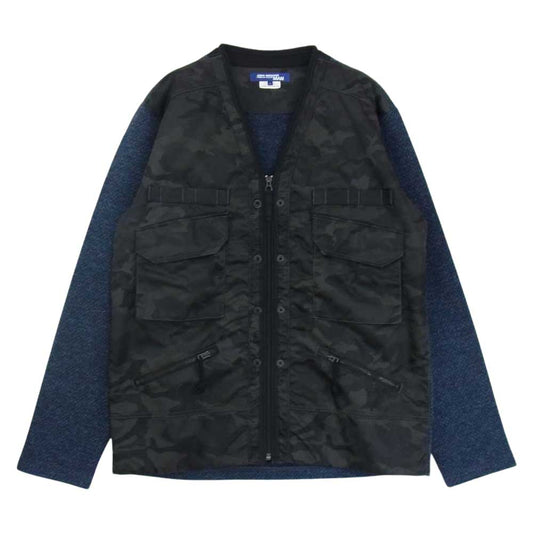 JUNYA WATANABE COMME des GARCONS MAN ジュンヤワタナベコムデギャルソンマン AD2020 WF-T026 再構築 カモフラ アーミーツイル ウール ドッキング ライナージャケット ブラック系 L【美品】【中古】