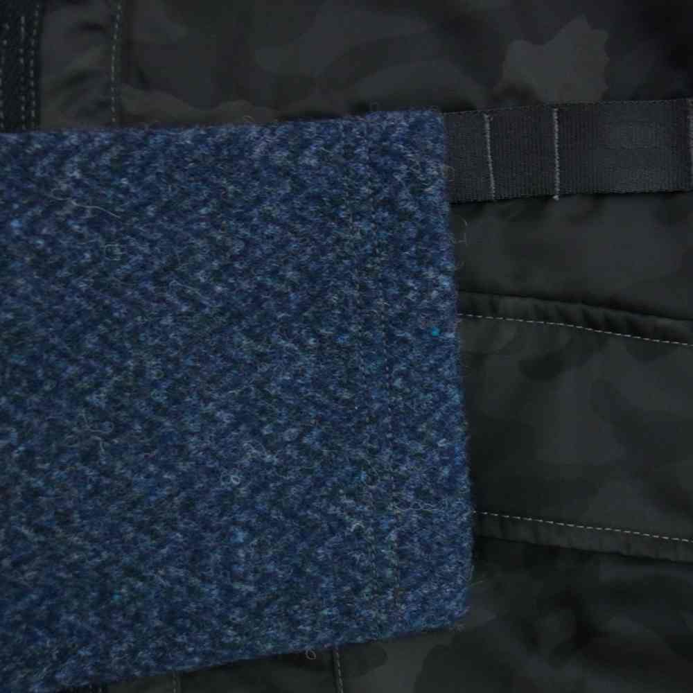 JUNYA WATANABE COMME des GARCONS MAN ジュンヤワタナベコムデギャルソンマン AD2020 WF-T026 再構築 カモフラ アーミーツイル ウール ドッキング ライナージャケット ブラック系 L【美品】【中古】