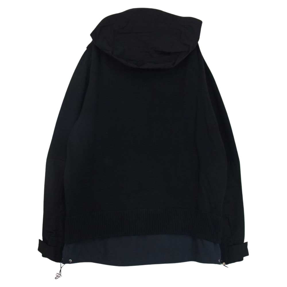 Sacai サカイ 22SS 22-02682M Grosgrain Mix Knit Blouson グログラン ミックス ニット ブルゾン ブラック系 3【中古】