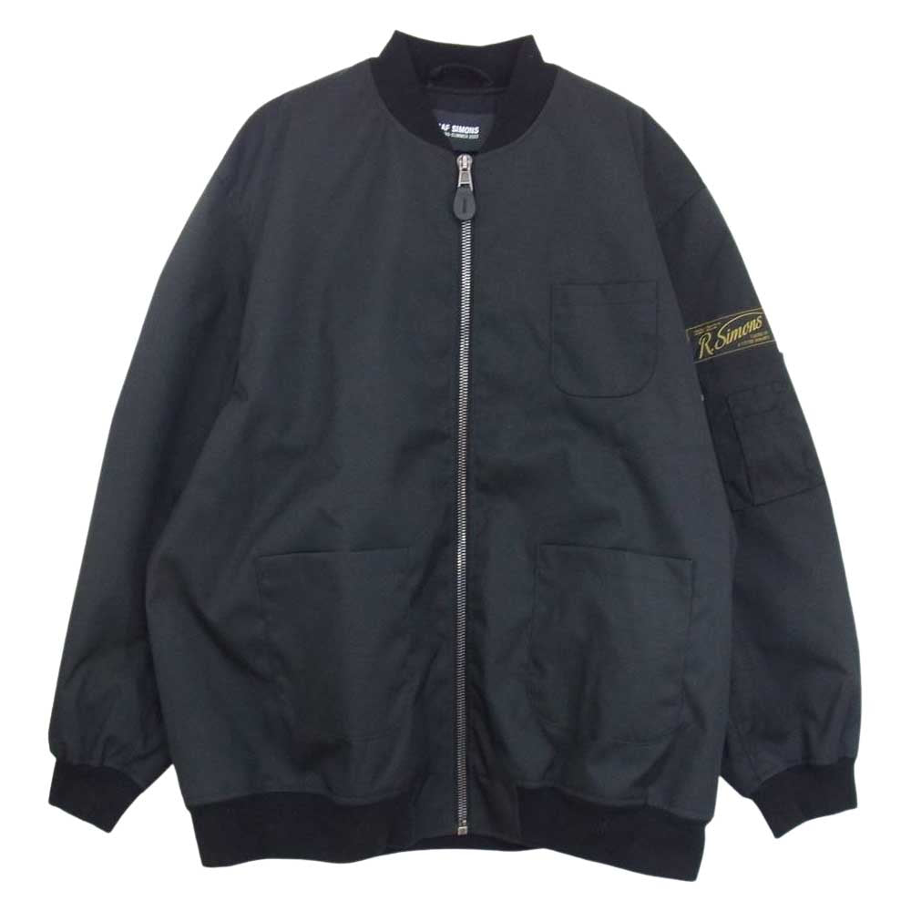 RAF SIMONS ラフシモンズ 22SS 221-623A 国内正規品 バックプリント ジップアップ ブルゾン ブラック系 M【美品】【中古】