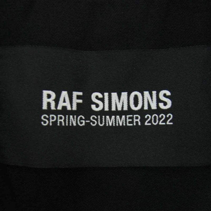 RAF SIMONS ラフシモンズ 22SS 221-623A 国内正規品 バックプリント ジップアップ ブルゾン ブラック系 M【美品】【中古】