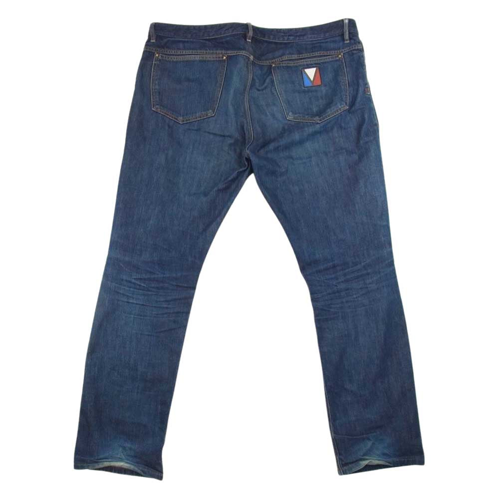 LOUIS VUITTON ルイ・ヴィトン 国内正規品 ガストンV ワッペンデザイン デニム パンツ インディゴブルー系 40【中古】