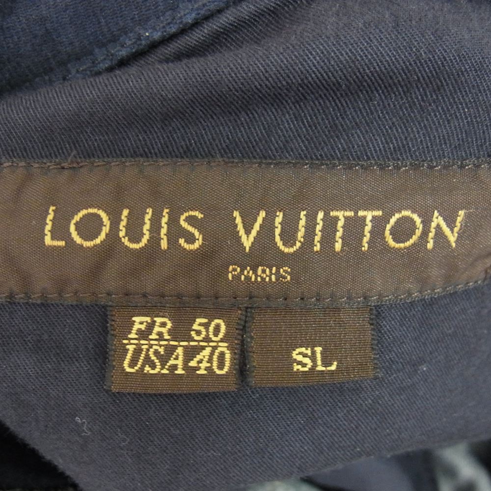 LOUIS VUITTON ルイ・ヴィトン 国内正規品 ガストンV ワッペンデザイン デニム パンツ インディゴブルー系 40【中古】