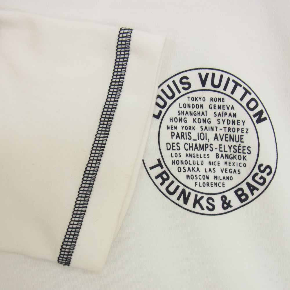 LOUIS VUITTON ルイ・ヴィトン RM162 CMS HAY62W 国内正規品 胸サークルプリント 長袖 シャツ ホワイト系 XL【中古】
