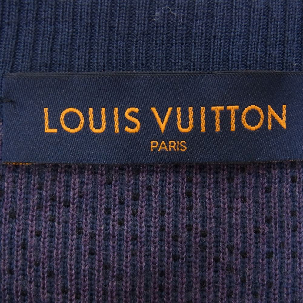 LOUIS VUITTON ルイ・ヴィトン 19SS JYC HGN68W 国内正規品 ヴァージルアブロー オズの魔法使い プリント ニット ネイビー系 XL【中古】