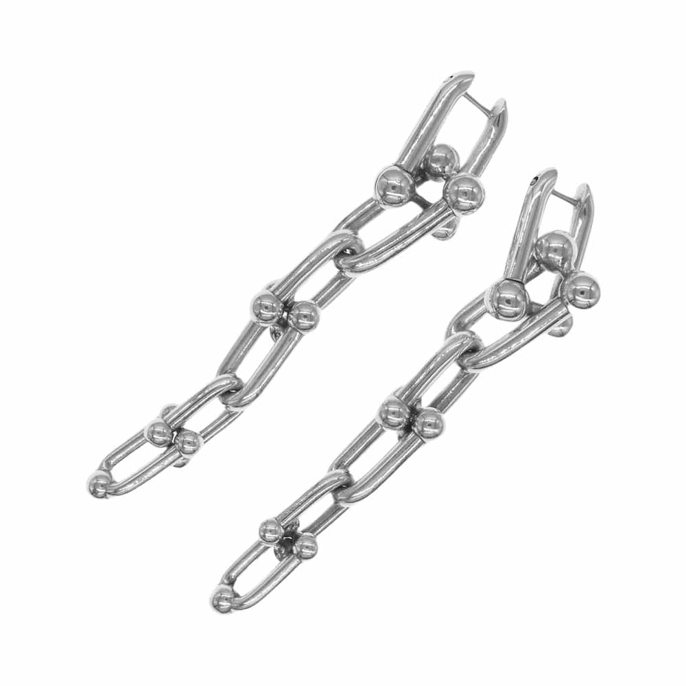 TIFFANY&Co. ティファニー ハードウェア グラジュエイテッド リンク ピアス 両耳用 シルバー系【中古】