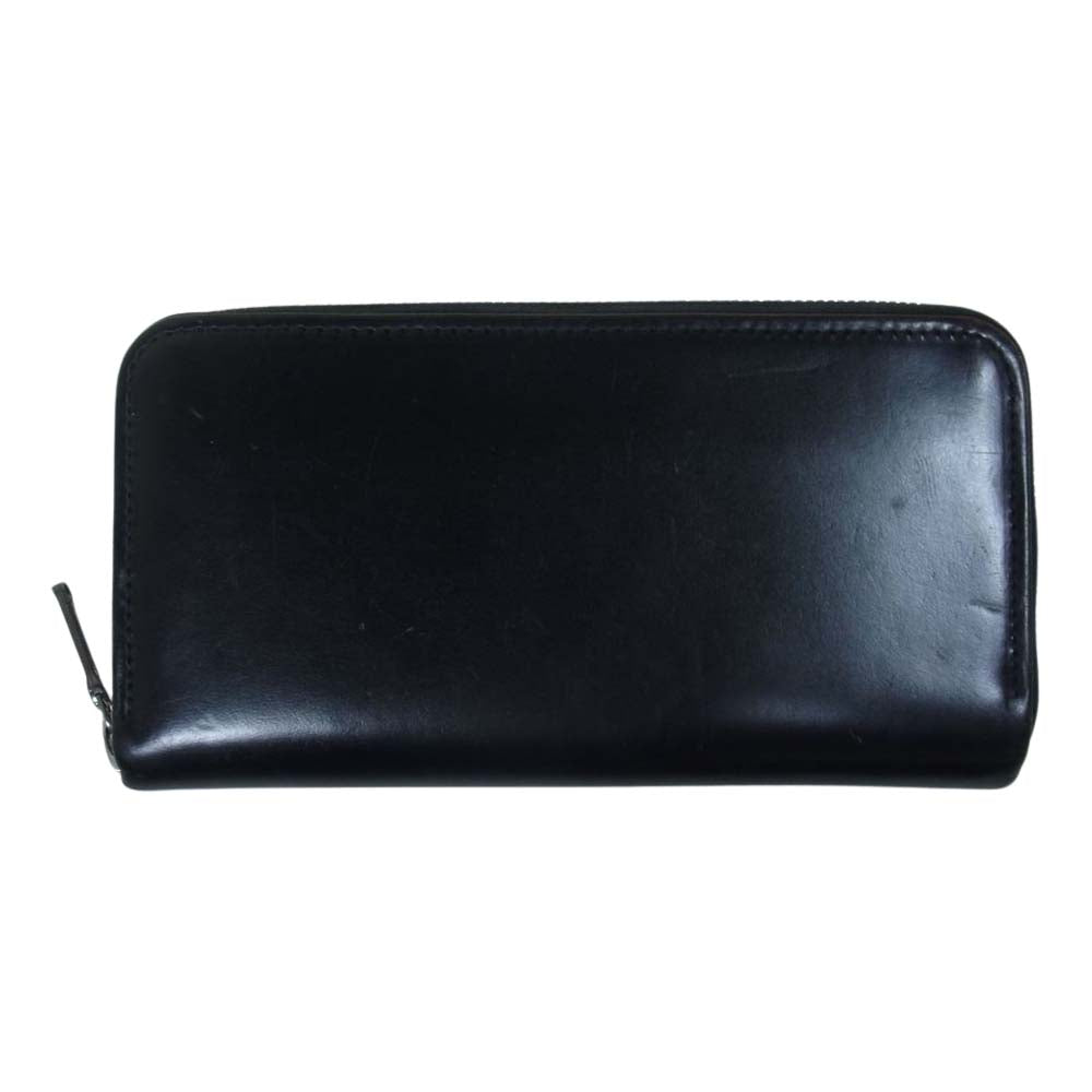 WHITE HOUSE COX ホワイトハウスコックス S2622 LONG ZIP WALLET BRIDLE LEATHER ロング ジップ ブライドル レザー ラウンドファスナー ウォレット ブラック系【中古】