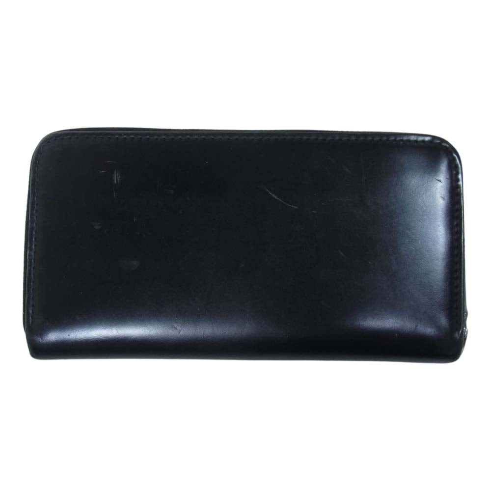 WHITE HOUSE COX ホワイトハウスコックス S2622 LONG ZIP WALLET BRIDLE LEATHER ロング ジップ ブライドル レザー ラウンドファスナー ウォレット ブラック系【中古】