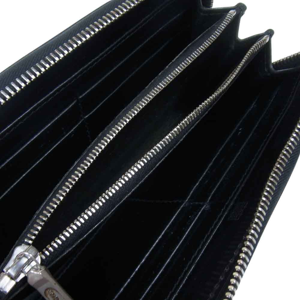 WHITE HOUSE COX ホワイトハウスコックス S2622 LONG ZIP WALLET BRIDLE LEATHER ロング ジップ ブライドル レザー ラウンドファスナー ウォレット ブラック系【中古】
