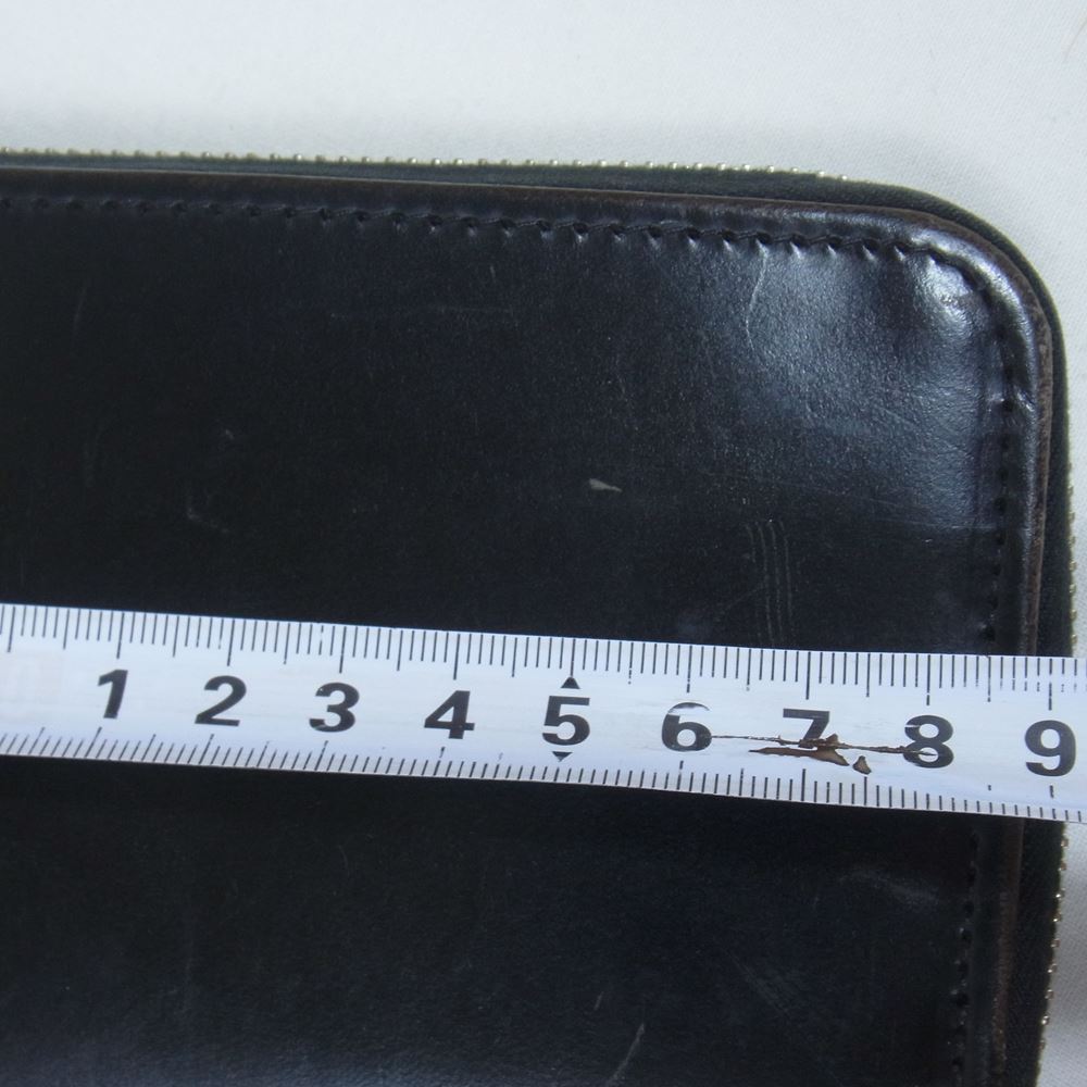 WHITE HOUSE COX ホワイトハウスコックス S2622 LONG ZIP WALLET BRIDLE LEATHER ロング ジップ ブライドル レザー ラウンドファスナー ウォレット ブラック系【中古】
