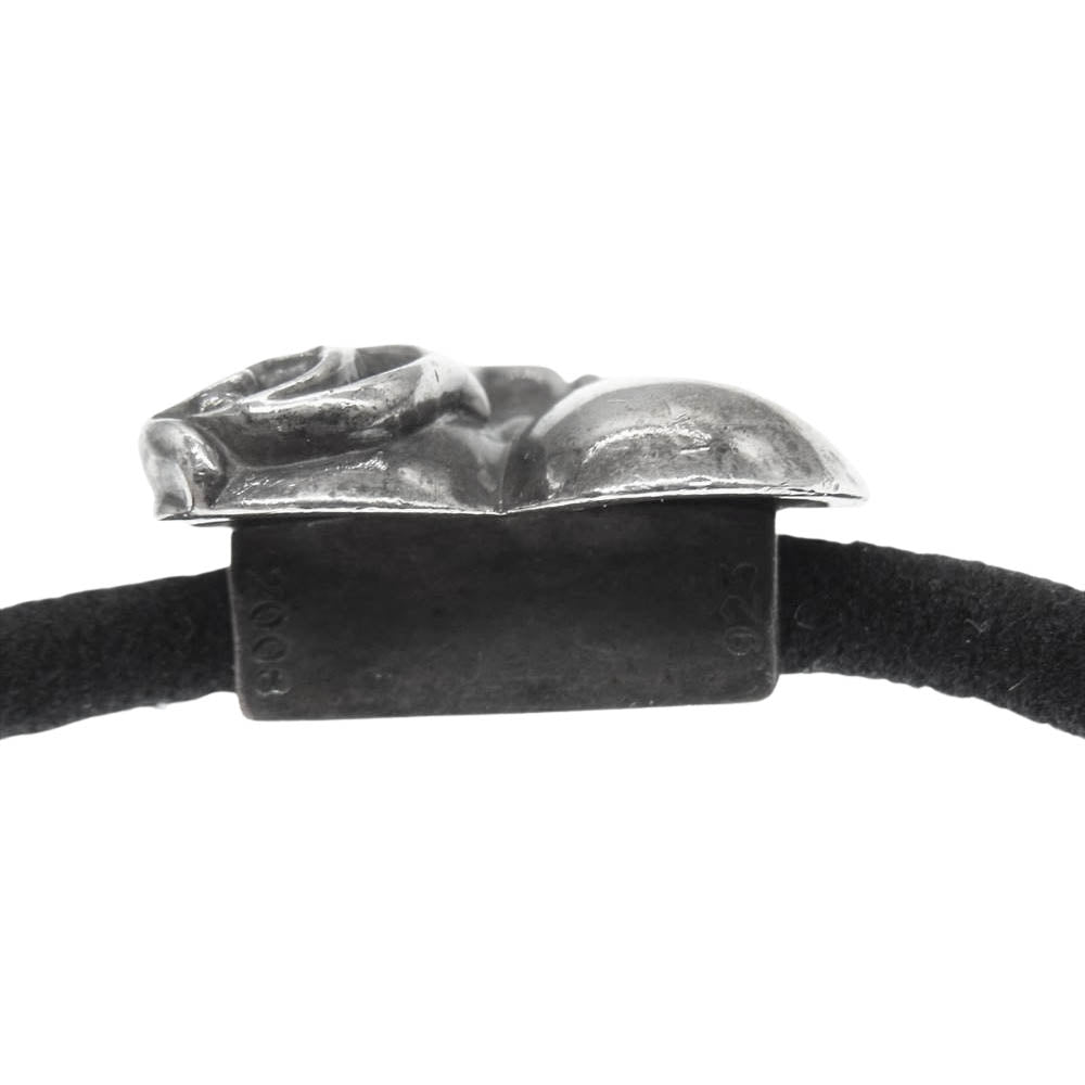 CHROME HEARTS クロムハーツ（原本有） HAIRBAND ハートボタン コンチョ ヘアゴム シルバー系【中古】