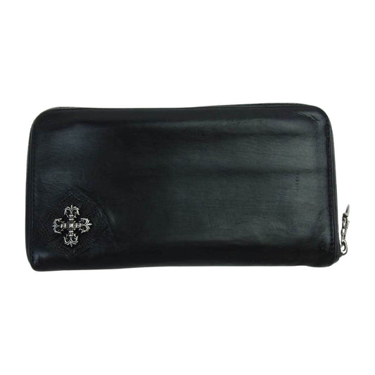 CHROME HEARTS クロムハーツ（原本無） REC F ZIP フィリグリープラス ラウンドジップ レザー ウォレット ブラック系【中古】