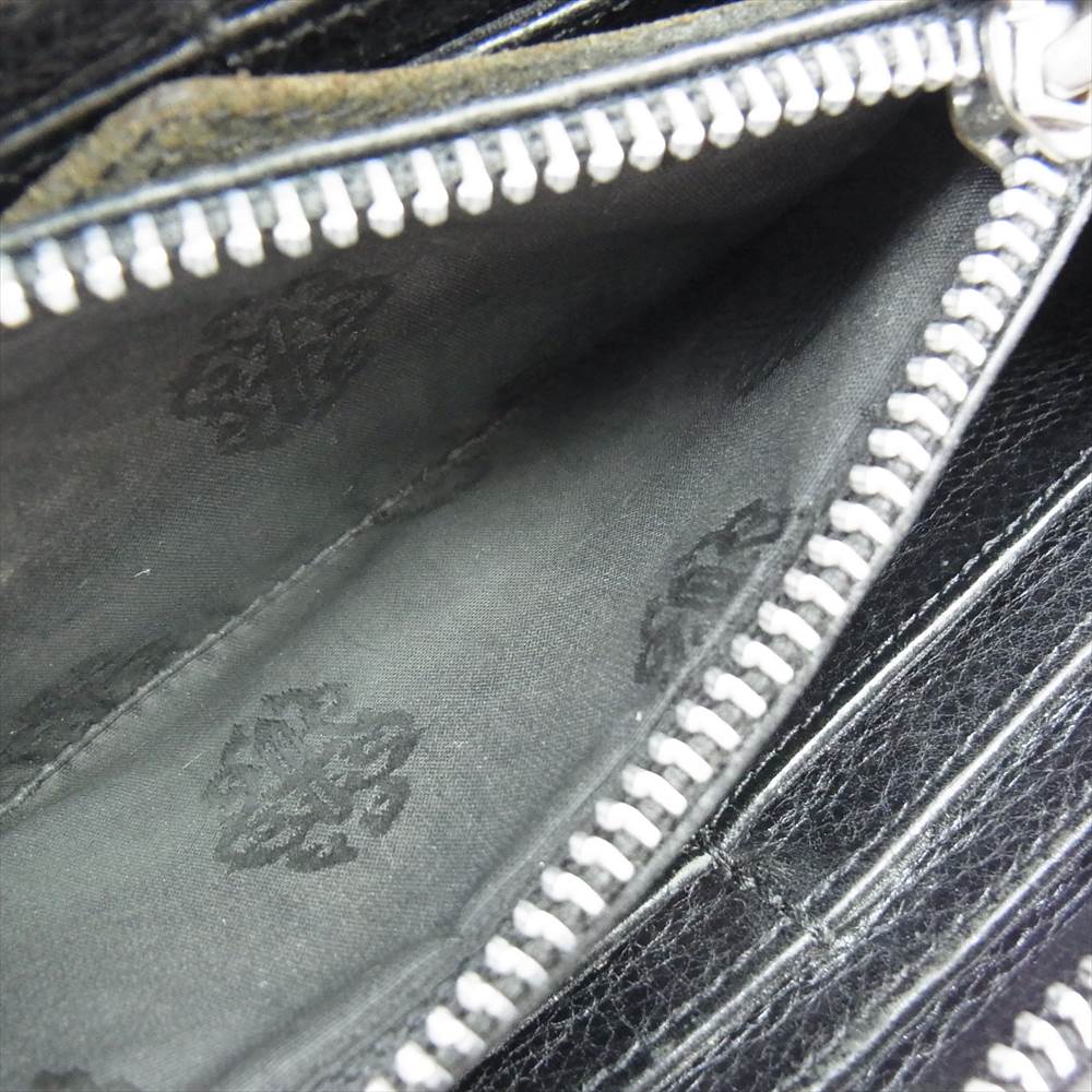 CHROME HEARTS クロムハーツ（原本無） REC F ZIP フィリグリープラス ラウンドジップ レザー ウォレット ブラック系【中古】