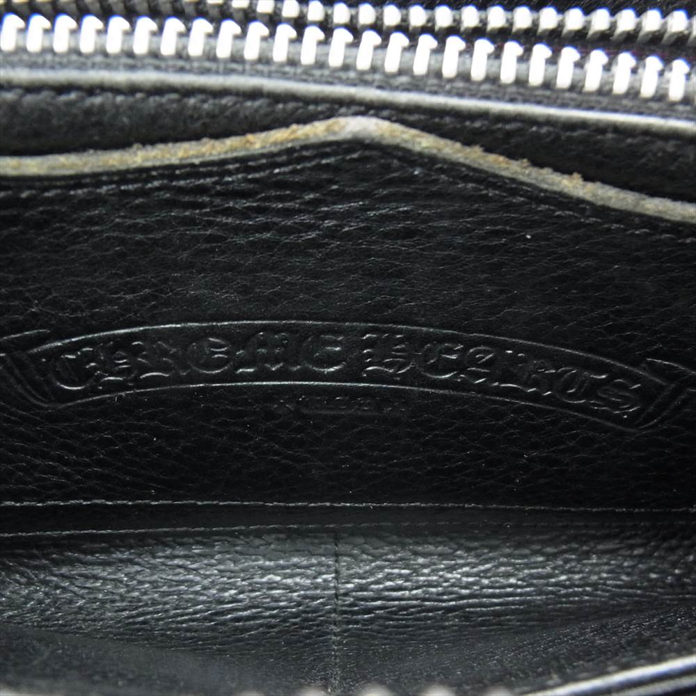 CHROME HEARTS クロムハーツ（原本無） REC F ZIP フィリグリープラス ラウンドジップ レザー ウォレット ブラック系【中古】