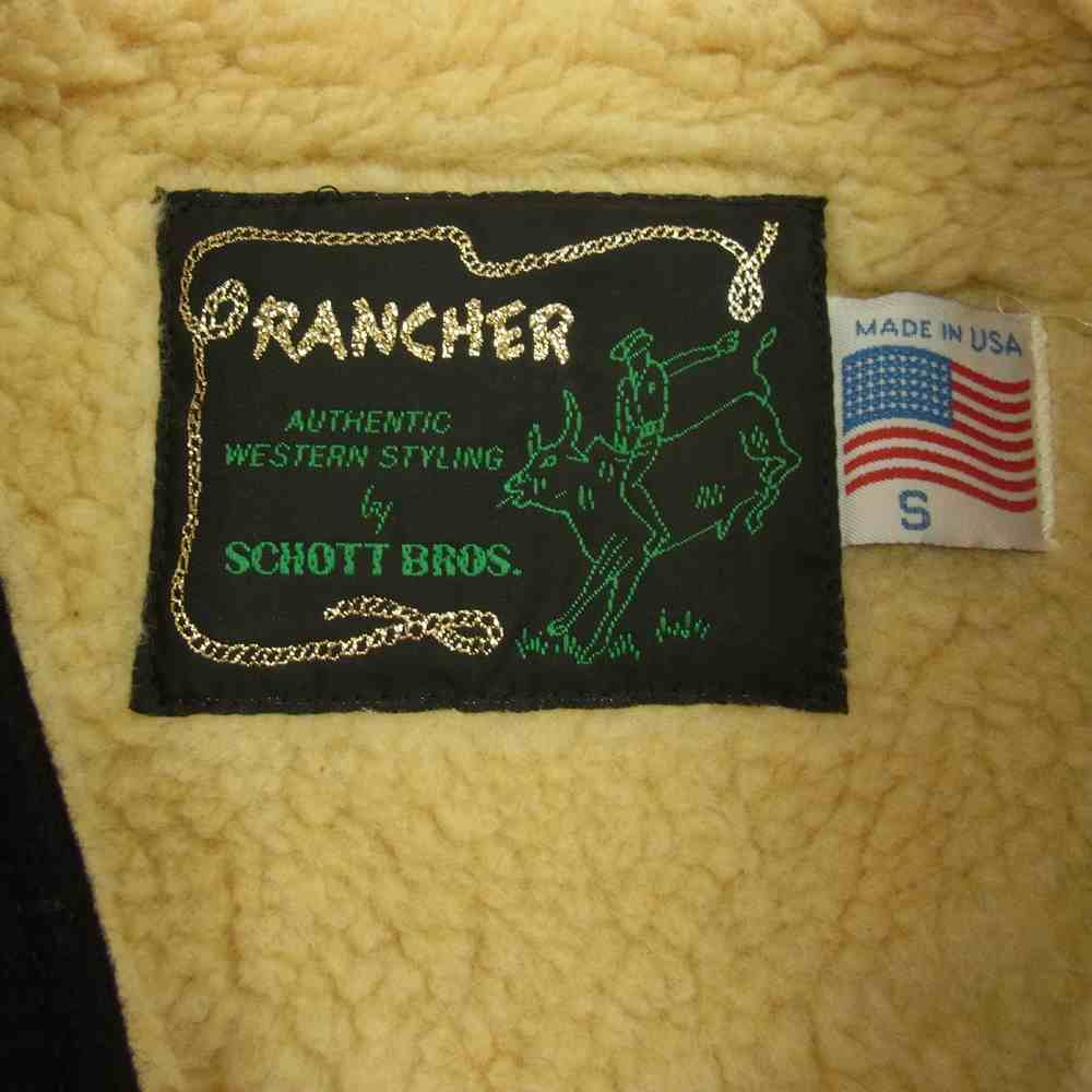ランチャー USA製 RANCHER ランチャー 裏ボア ウール ベスト ブラック系 S【中古】