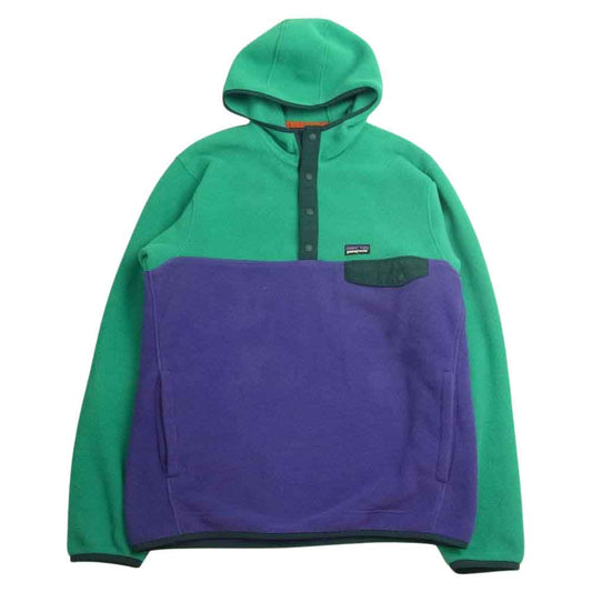 patagonia パタゴニア 13AW 25461 13年製 Synchilla Snap-T Hoody シンチラ スナップ T フーディ フリース ジャケット グリーン系 パープル系 M【中古】