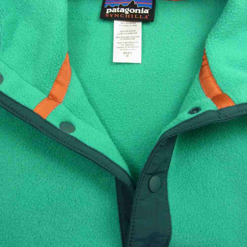 patagonia パタゴニア 13AW 25461 13年製 Synchilla Snap-T Hoody シンチラ スナップ T フーディ フリース ジャケット グリーン系 パープル系 M【中古】