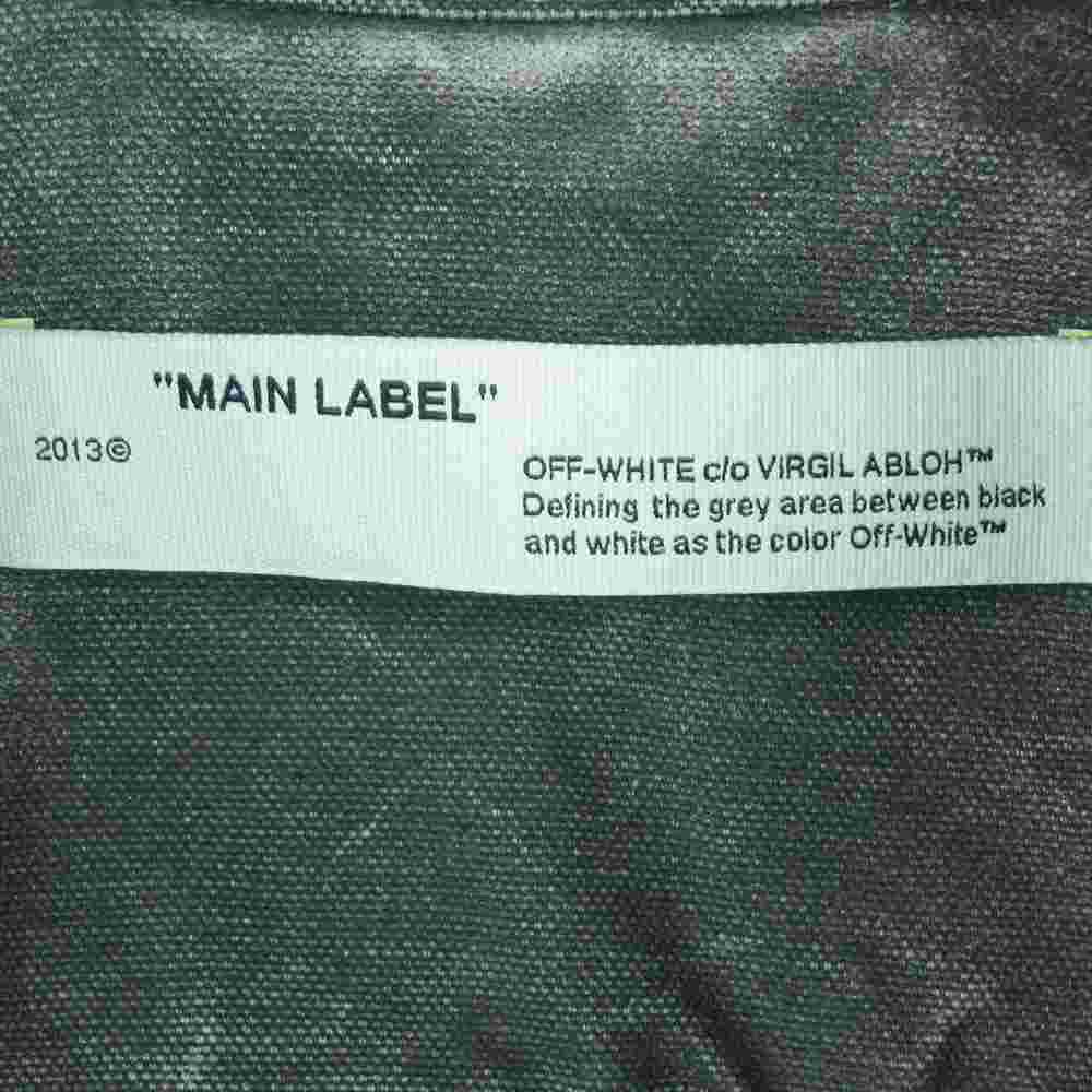 OFF-WHITE オフホワイト 20SS OMYD017S20E55025 ヴィンテージ加工 ロゴ プリント デニム ジャケット グレー系 S【中古】