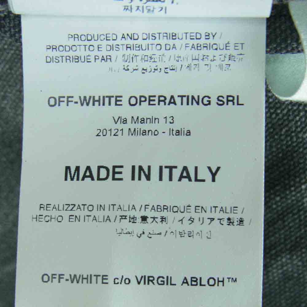 OFF-WHITE オフホワイト 20SS OMYD017S20E55025 ヴィンテージ加工 ロゴ プリント デニム ジャケット グレー系 S【中古】