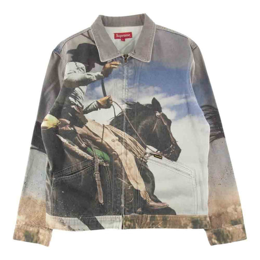Supreme シュプリーム 17SS  Cowboy Denim Work Jacket カウボーイ デニム ワーク ジャケット グレー系 マルチカラー系 S【中古】