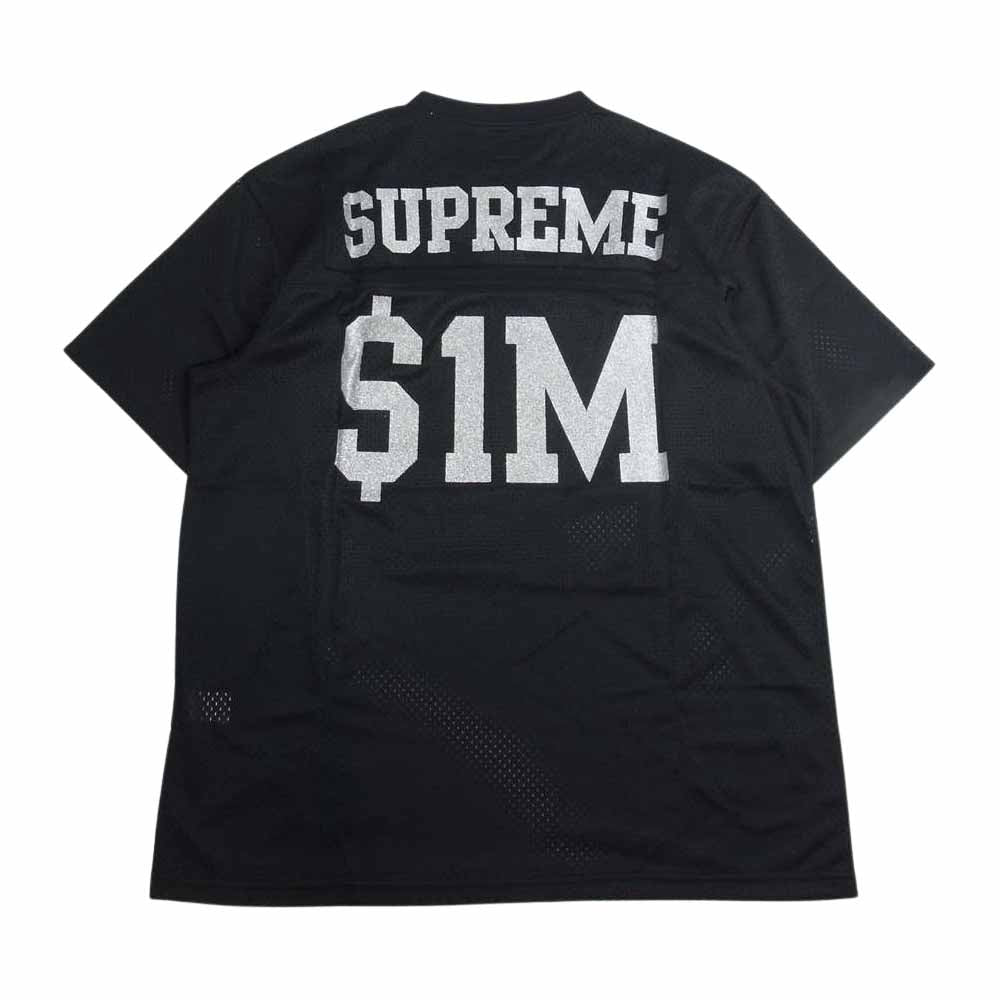 Supreme シュプリーム 20SS Glitter Football Top グリッター ロゴ メッシュ フットボール トップ ブラック系 M【新古品】【未使用】【中古】