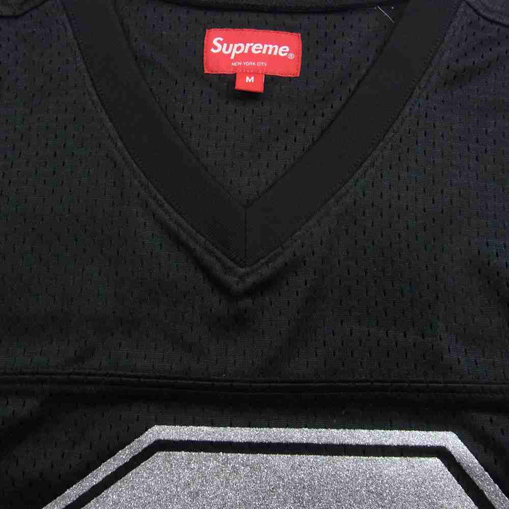 Supreme シュプリーム 20SS Glitter Football Top グリッター ロゴ メッシュ フットボール トップ ブラック系 M【新古品】【未使用】【中古】