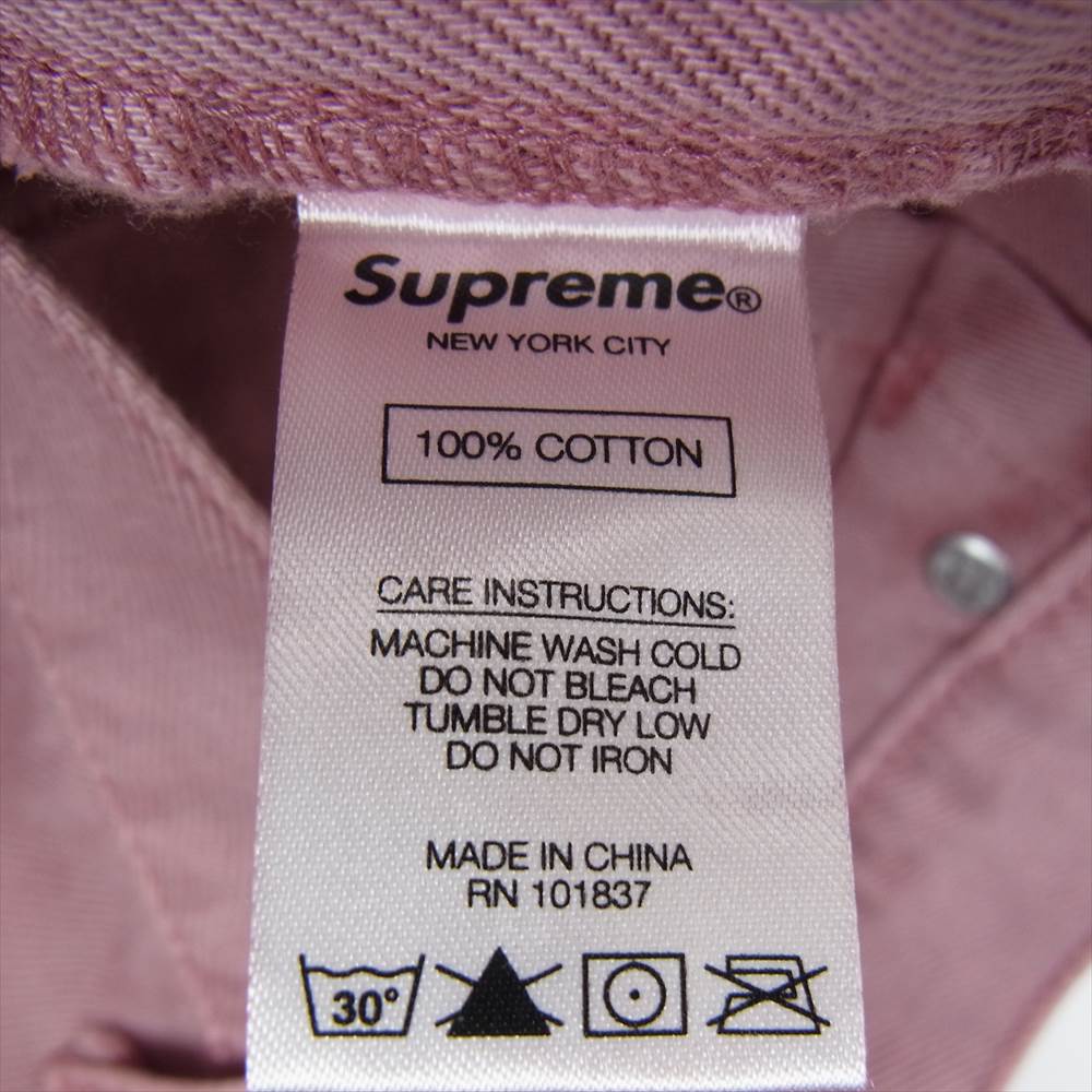 Supreme シュプリーム 20AW Washed Regular Jean ウォッシュドレギュラージーンズ バック スター 刺繍 デニムパンツ ピンク ピンク系 32【中古】