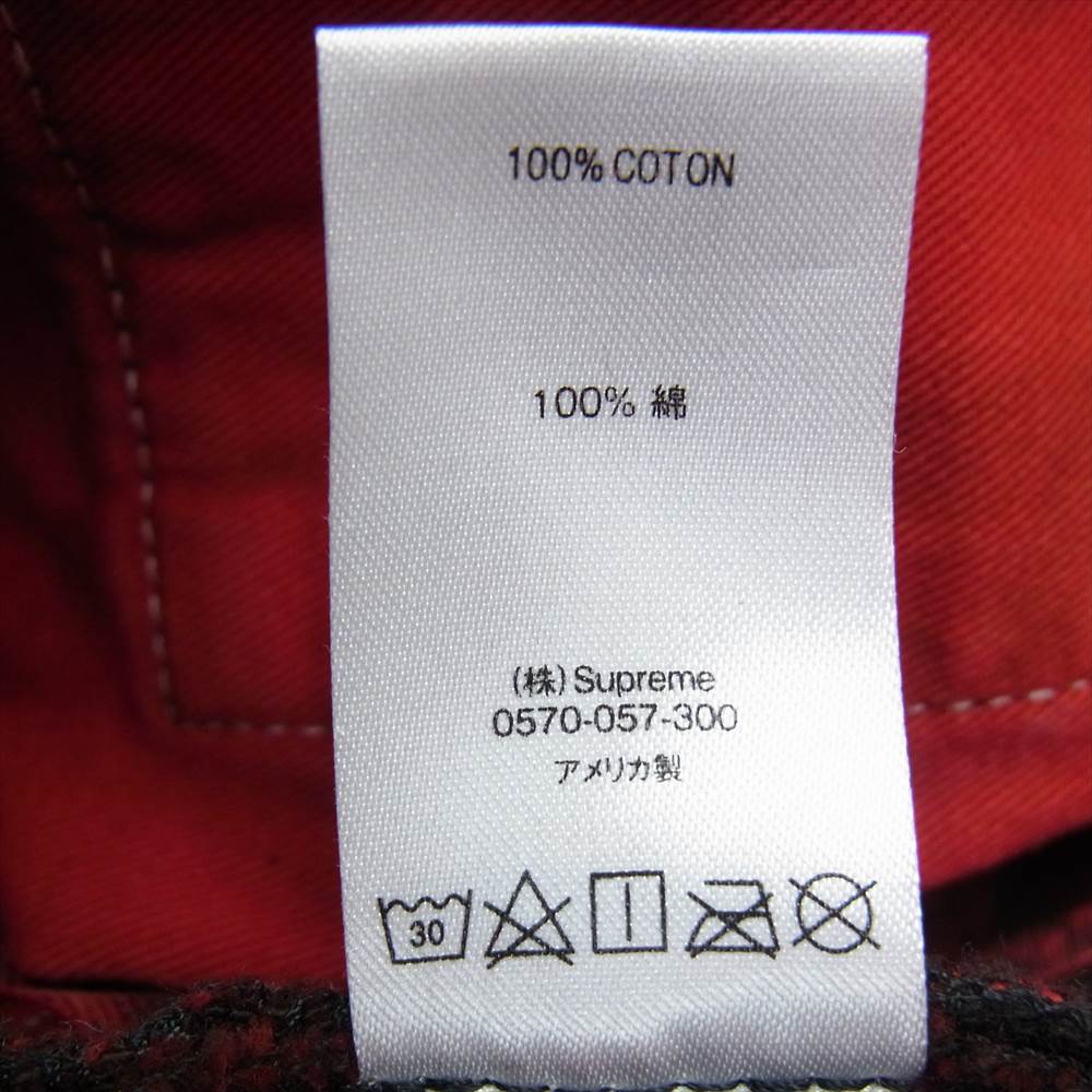Supreme シュプリーム 20SS Washed Regular Jean ウォッシュドレギュラージーンズ バック スター 刺繍 デニムパンツ レッド ワインレッド系 34【極上美品】【中古】