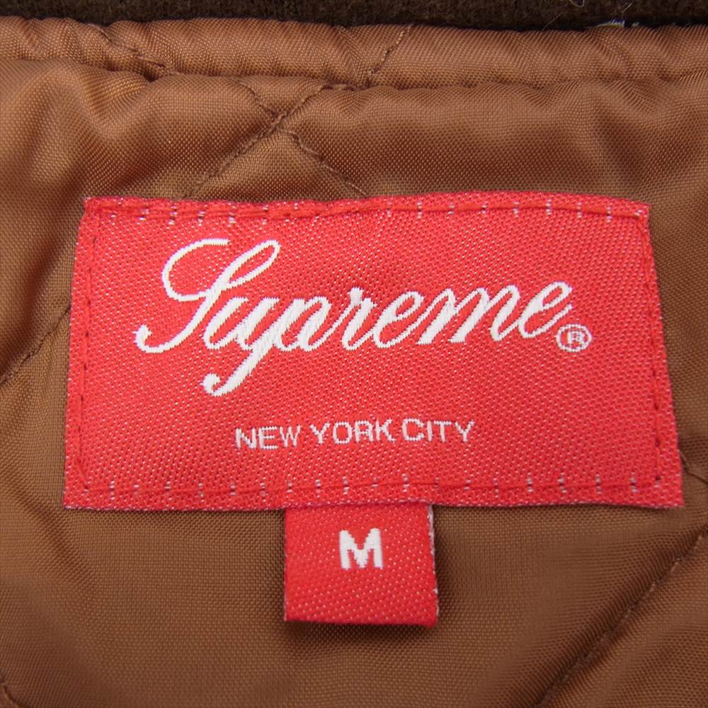 Supreme シュプリーム 18AW Hooded Plaid Work Shirt フーデッド チェック ワーク ジップアップ シャツ ブラウン系 M【中古】