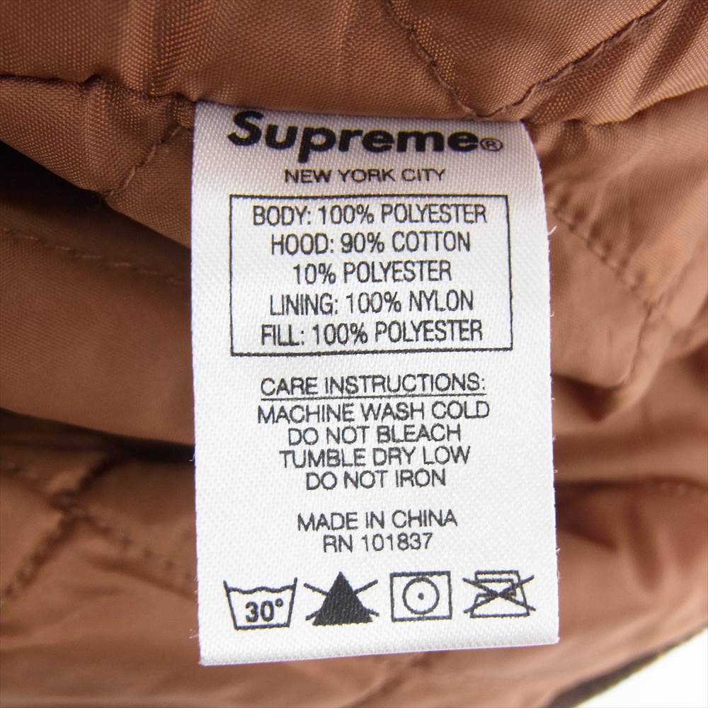 Supreme シュプリーム 18AW Hooded Plaid Work Shirt フーデッド チェック ワーク ジップアップ シャツ ブラウン系 M【中古】