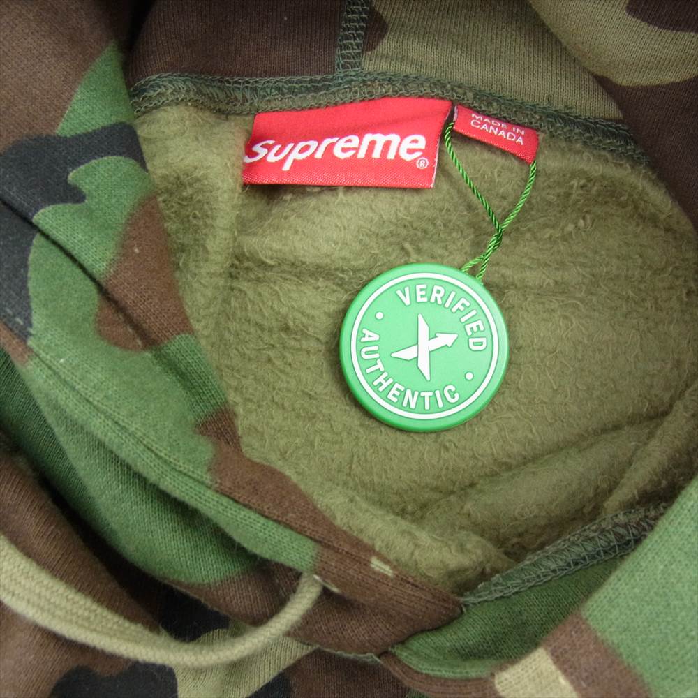 Supreme シュプリーム 21SS Swarovski S Logo Hooded Sweatshirt スワロフスキー Sロゴ フーデッド パーカー カモ柄 カーキ系 M【新古品】【未使用】【中古】